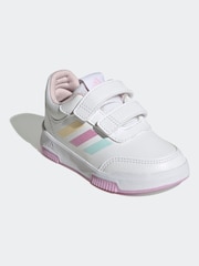 adidas White/Pink/Green White/Pink Tensaur Sport Hook and Loop Trainers - Image 3 of 9