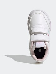 adidas White/Pink/Green White/Pink Tensaur Sport Hook and Loop Trainers - Image 6 of 9