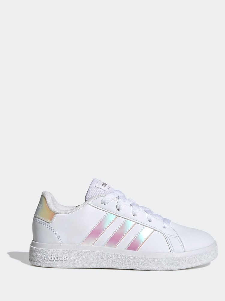adidas White Grand Court Lace Kids Trainers - Image 1 of 19 adidas White Grand Court Lace Kids Trainers - Image 1 of 19