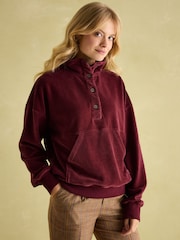 Joules Renee Burgundy Corduroy Sweatshirt - Image 1 of 7