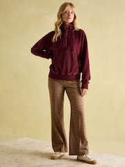 Joules Renee Burgundy Corduroy Sweatshirt - Image 4 of 7