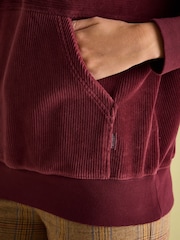 Joules Renee Burgundy Corduroy Sweatshirt - Image 5 of 7