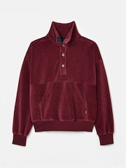 Joules Renee Burgundy Corduroy Sweatshirt - Image 7 of 7