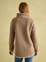 Joules Aldeburgh Tan Brown Quarter Zip Fleece - Image 2 of 7