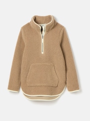 Joules Aldeburgh Tan Brown Quarter Zip Fleece - Image 7 of 7