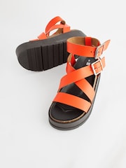 Coral Pink Ultra Chunky Flatform Sandals - Image 5 of 8