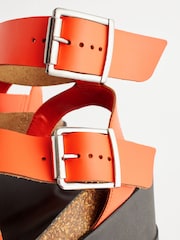 Coral Pink Ultra Chunky Flatform Sandals - Image 8 of 8