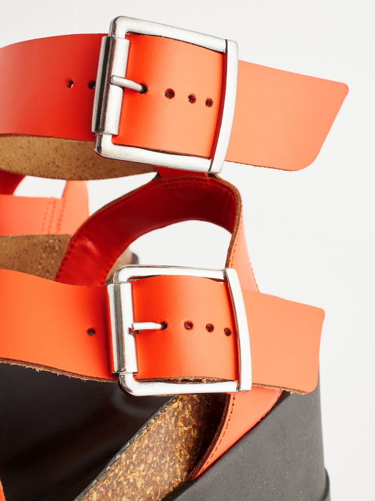 Coral Pink Ultra Chunky Flatform Sandals - Image 8 of 8