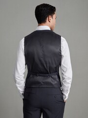 Reiss Navy Hope Modern Fit Wool Blend Waistcoat - Image 4 of 6