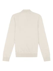 U.S. Polo Assn. Cream Mens Funnel Neck Quarter Zip Knit Jumper - Image 7 of 8