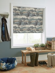 Laura Ashley Jade Green Hartington Made to Measure Roman 100% Cotton Blinds - Image 1 of 6
