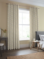 Laura Ashley Pale Gold Rowena Made to Measure 100% Cotton Curtains - Image 2 of 5