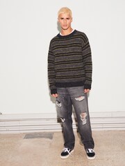 Black EDIT Ripped Denim Jeans - Image 2 of 10