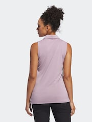 adidas Golf Ultimate365 Solid Sleeveless Polo Shirt - Image 2 of 7