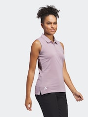 adidas Golf Ultimate365 Solid Sleeveless Polo Shirt - Image 3 of 7