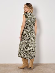 Apricot Green Animal Print Midi Dress - Image 2 of 4