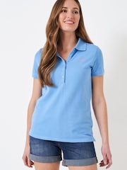 Crew Clothing Company Blue Cotton Polo Shirt - Image 1 of 5