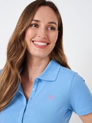 Crew Clothing Company Blue Cotton Polo Shirt - Image 4 of 5