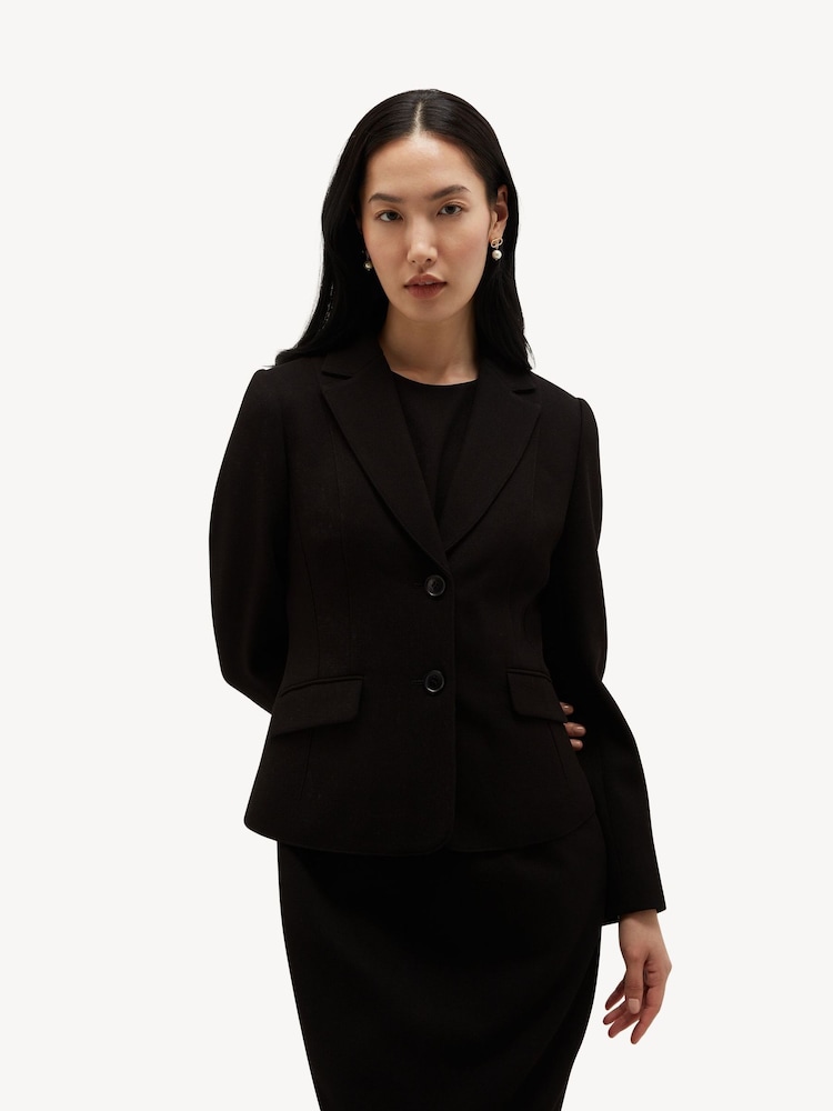 Hobbs Black Petite Lea Jacket - Image 1 of 5 Hobbs Black Petite Lea Jacket - Image 1 of 5