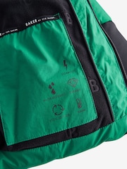 Baker By Ted Baker Green Shower Resistant Colourblock Padded Coat - Image 11 of 18