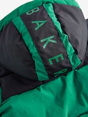 Baker By Ted Baker Green Shower Resistant Colourblock Padded Coat - Image 18 of 18