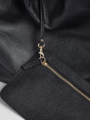 LK Bennett Black Soula Leather Slouchy Shoulder Bag - Image 4 of 5