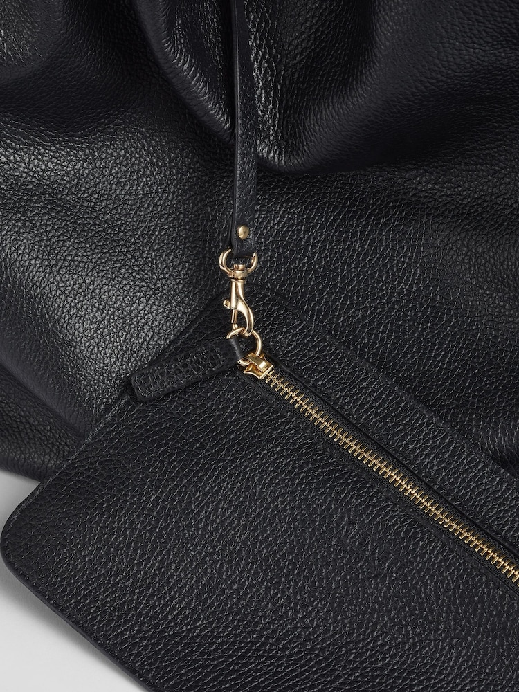 LK Bennett Black Soula Leather Slouchy Shoulder Bag - Image 8 of 8 LK Bennett Black Soula Leather Slouchy Shoulder Bag - Image 8 of 8