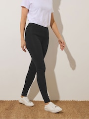 Long Tall Sally Black Cotton Stretch Leggings - Image 2 of 4