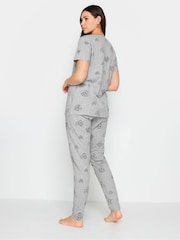 Long Tall Sally Grey Animal Heart Print 100% Cotton Pyjama Set - Image 2 of 4