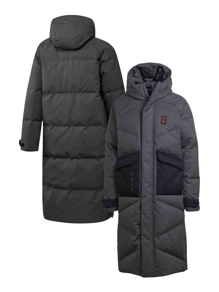adidas Grey Black FC Bayern Lifestyler Down Coat - Image 1 of 3