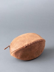 Lakeland Leather Natural Hunter Rugby Ball Wash Bag - Image 1 of 4