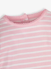 JoJo Maman Bébé Pink Stripe Duck Appliqué Top - Image 2 of 3