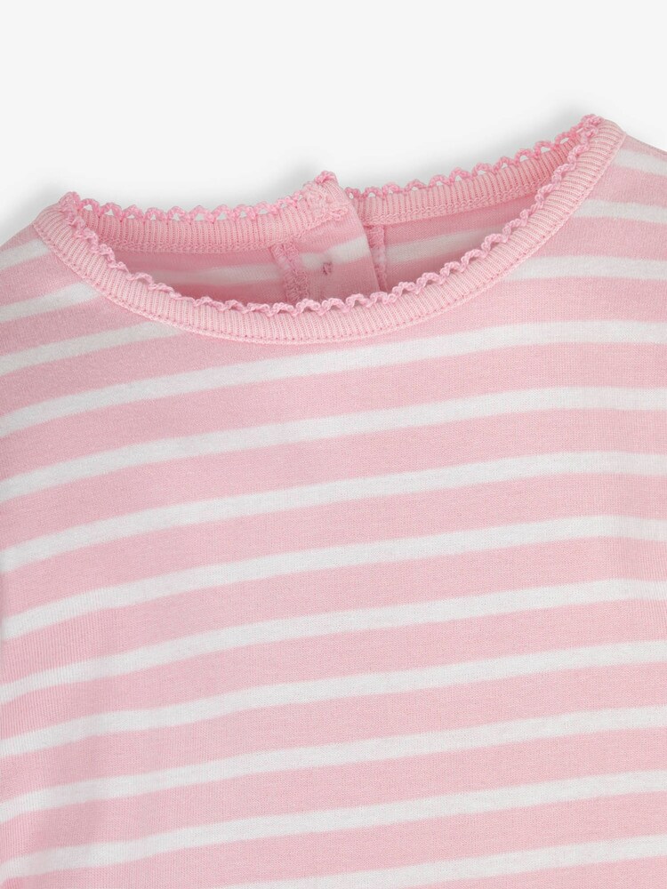 JoJo Maman Bébé Pink Stripe Duck Appliqué Top - Image 2 of 3