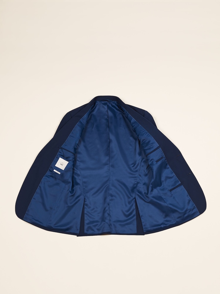 MOSS Royal Blue Performance Tailored Fit Suit Jacket - Image 6 of 6