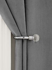 Chrome Set of 2 Isabel Curtain Holdbacks - Image 1 of 3