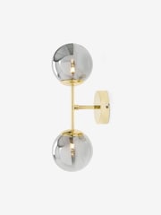 MADE.COM Gold/Smoke Grey Globe Wall Light - Image 5 of 6
