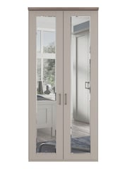 Wiemann Pebble Grey Truro Double Mirror Semi Fitted Wardrobe - Image 3 of 4