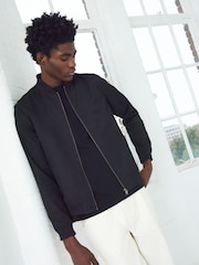 Black Smart Bomber Jacket - Image 1 of 11