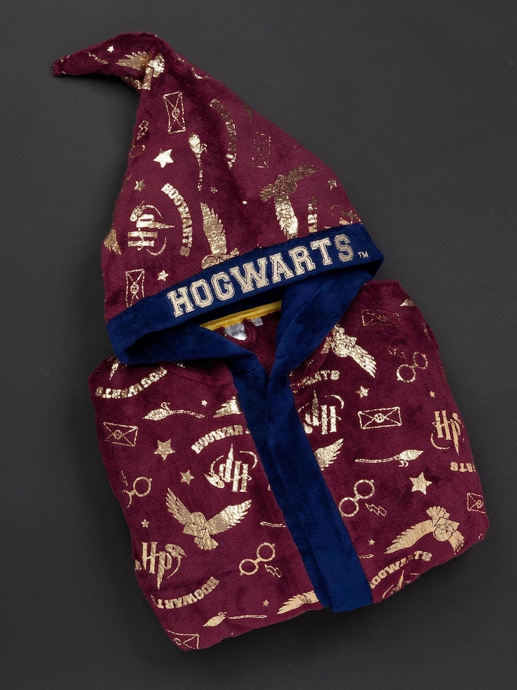 Red Harry Potter - Vanilla Underground Unisex Kids Fleece Dressing Gown Robe - Image 2 of 4 Red Harry Potter - Vanilla Underground Unisex Kids Fleece Dressing Gown Robe - Image 2 of 4