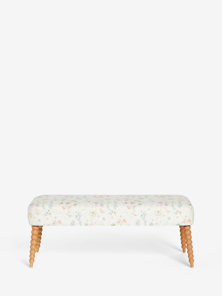 Laura Ashley Wild Meadow Chalk Pink Rowe Bench - Image 1 of 6