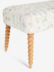 Laura Ashley Wild Meadow Chalk Pink Rowe Bench - Image 3 of 6
