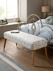Laura Ashley Wild Meadow Chalk Pink Rowe Bench - Image 4 of 6