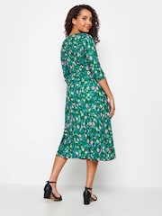 M&Co Green Wrap Gathered Dress - Image 3 of 4