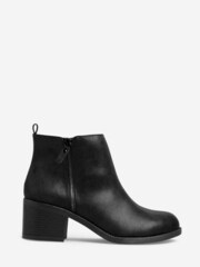 Yours Curve Black Side Zip Block Heels - Image 2 of 4