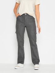 Long Tall Sally Grey Straight Leg 100% Cotton Jeans - Image 1 of 4