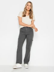 Long Tall Sally Grey Straight Leg 100% Cotton Jeans - Image 3 of 4