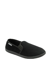 Dunlop Black Mens Twin Gusset Full Slippers - Image 1 of 4
