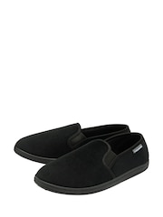 Dunlop Black Mens Twin Gusset Full Slippers - Image 2 of 4