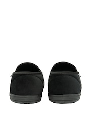 Dunlop Black Mens Twin Gusset Full Slippers - Image 3 of 4