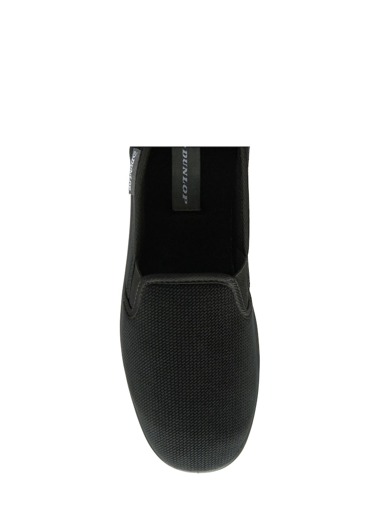Dunlop Black Mens Twin Gusset Full Slippers - Image 4 of 4